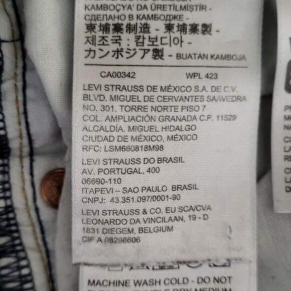 Levi's Womens Jeans Size 25 Wedgie Straight Blue High Rise Button Fly Denim Crop - Picture 10 of 15